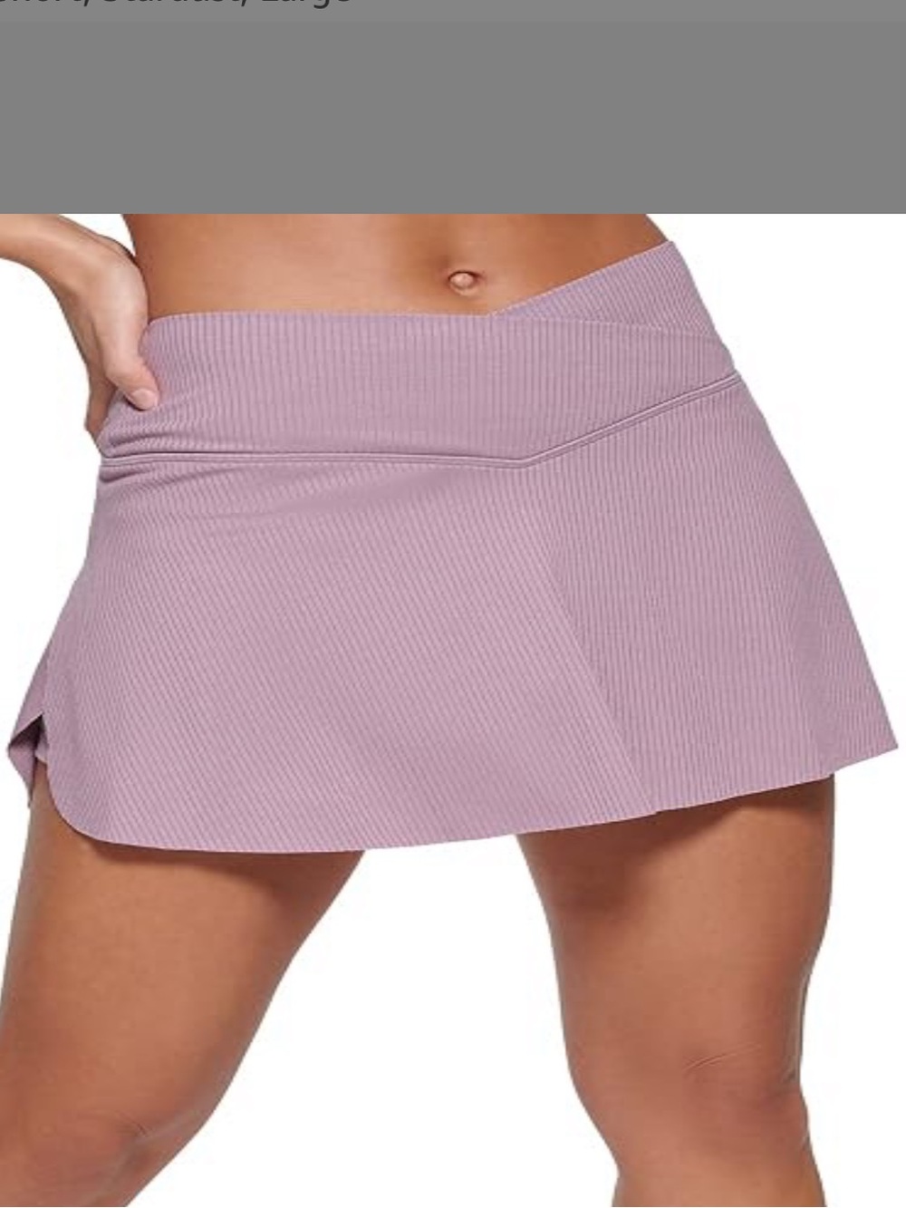 Calvin Klein Lavender Ribbed Mini Skirt